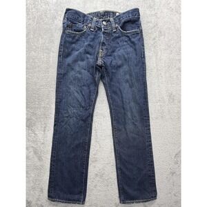 Hollister Huntington Jeans Mens Measured 32x30 Blue Low Rise Slim Straight Denim